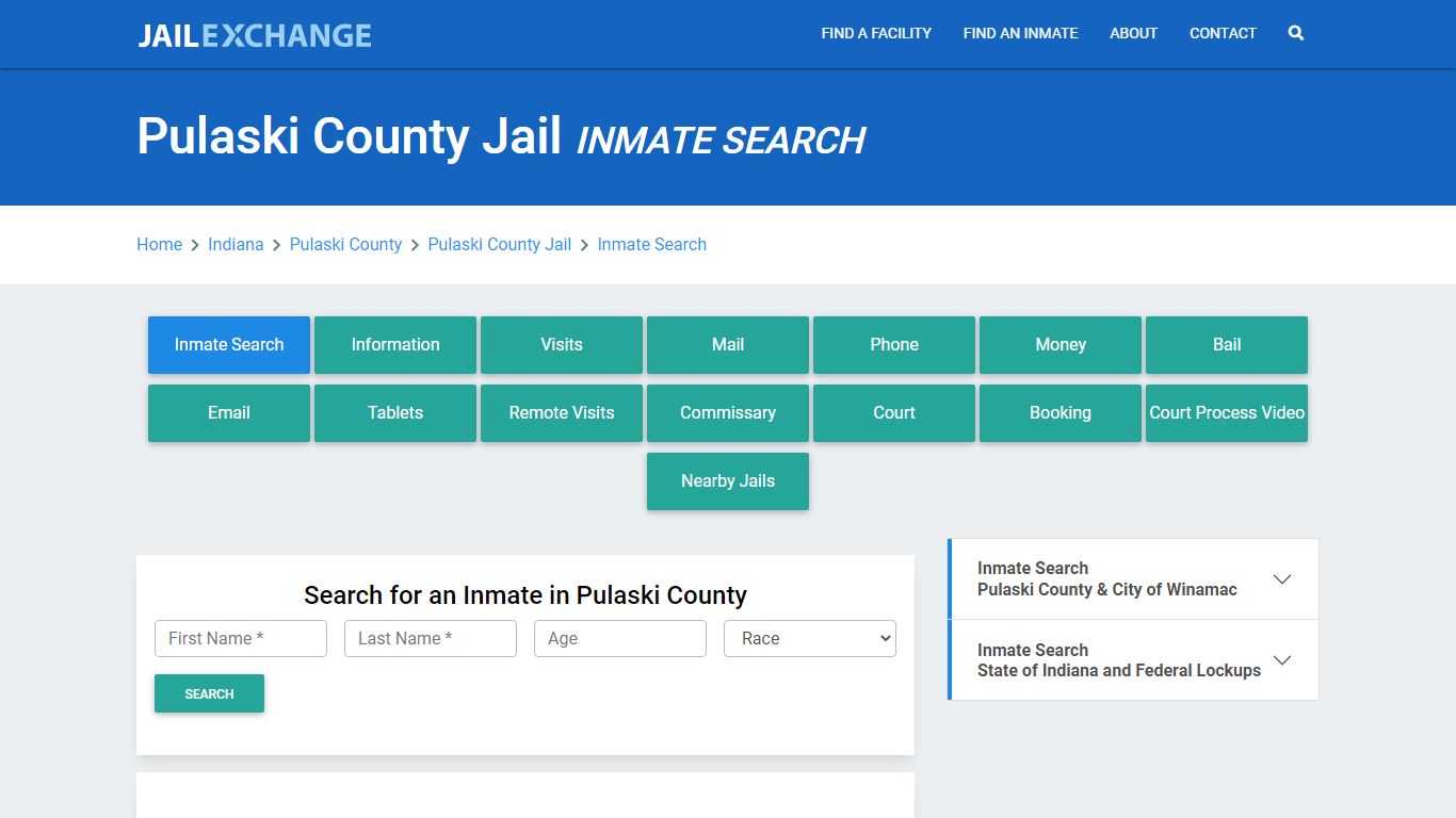 Pulaski County Jail, IN Inmate Search: Roster & Mugshots