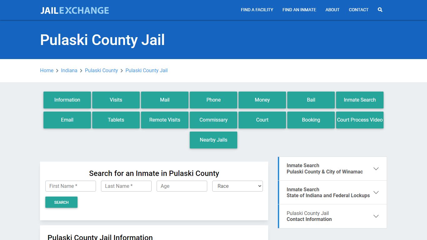 Pulaski County Jail Roster Lookup, IN, Inmate Search - Jail Exchange