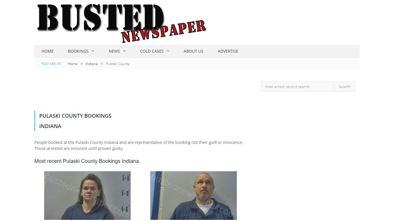 Pulaski County, IN Mugshots - BUSTEDNEWSPAPER.COM